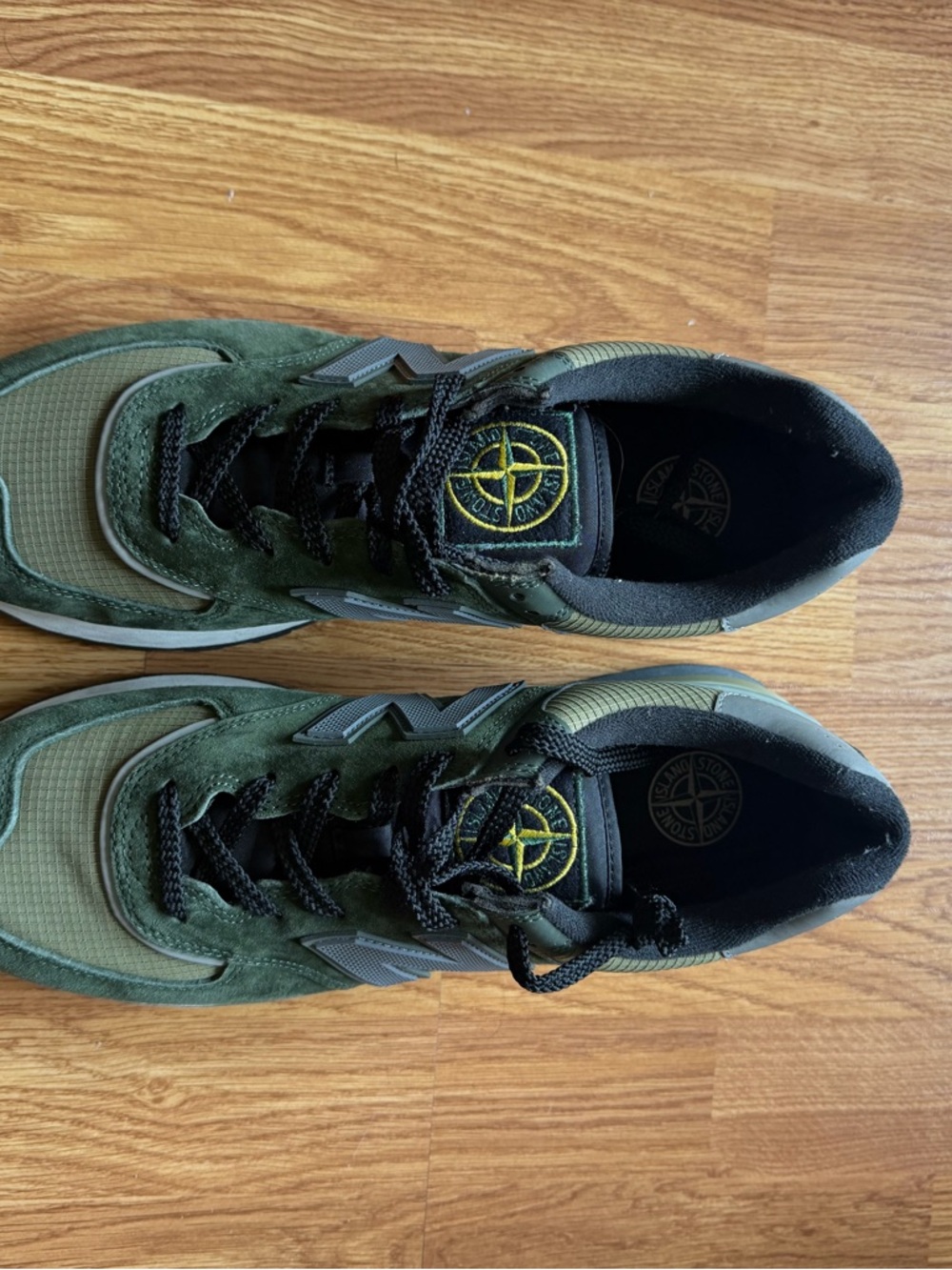 New Balance 574 x Stone Island Men’s Olive Green Sneakers size 12